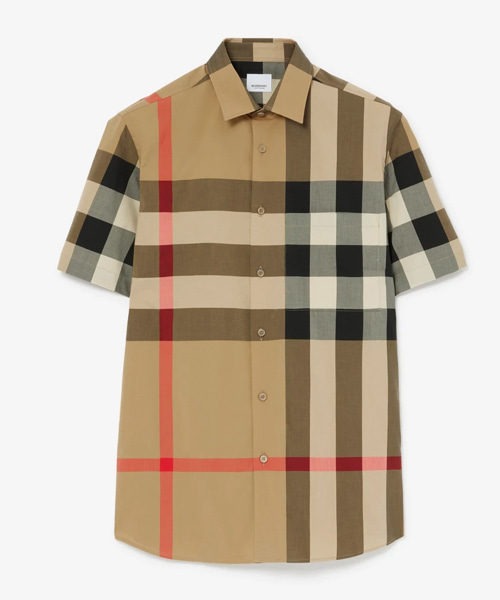 S-5838<br><b>BURBERRY</b><br>체크 코튼 슬림 핏 셔츠</b><br>[매장가-70만원대]