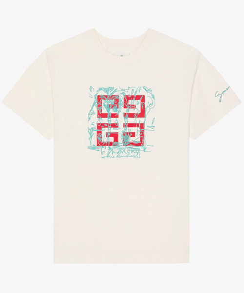 T-32069<br><b>GIVENCHY</b><br>4G 로고 코튼 티셔츠</b><br>[매장가-110만원대]