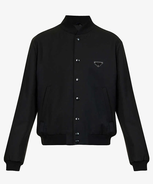 JK-25010<br><b>PRADA</b><br>삼각 로고 패치 울 개버딘 봄버 재킷</b><br>[매장가-370만원대]