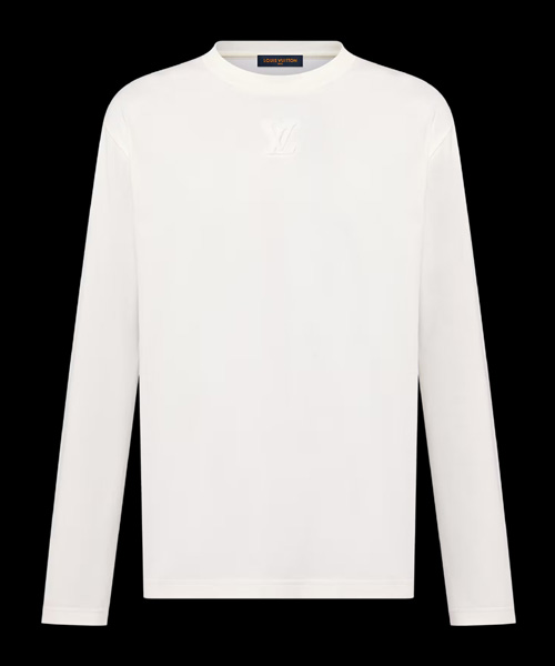 T-32076<br><b>LOUIS VUITTON</b><br>엠보스드 LV 롱 슬리브 티셔츠</b><br>[매장가-110만원대]