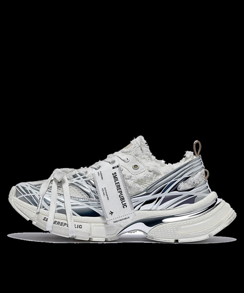A-44998<br><b>SMILEREPUBLIC</b><br>스카이라인 실버 메쉬 스니커즈</b><br>[매장가-30만원대]