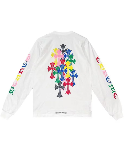 T-32059<br><b>CHROME HEARTS</b><br>멀티컬러 크로스 롱 슬리브 티셔츠</b><br>[매장가-170만원대]
