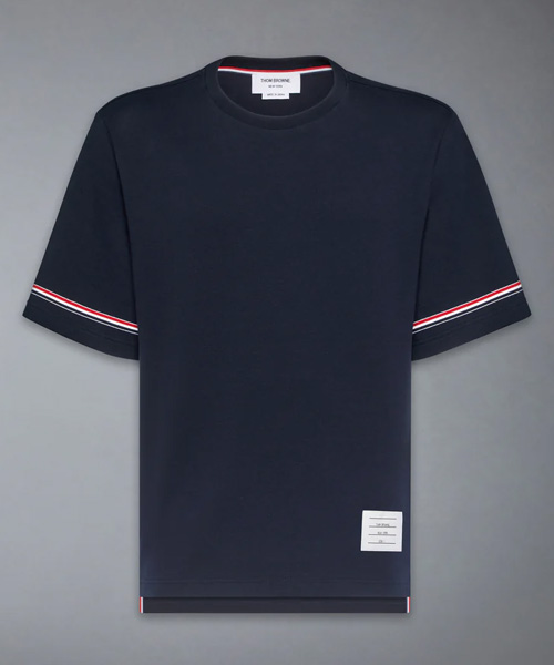 T-32078<br><b>THOM BROWNE</b><br>코튼 럭비 숏 슬리브 티셔츠</b><br>[매장가-90만원대]