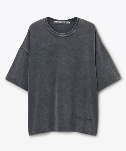 T-32066<br><b>ALEXANDER WANG</b><br>엠보스드 로고 코튼 티셔츠</b><br>[매장가-30만원대]