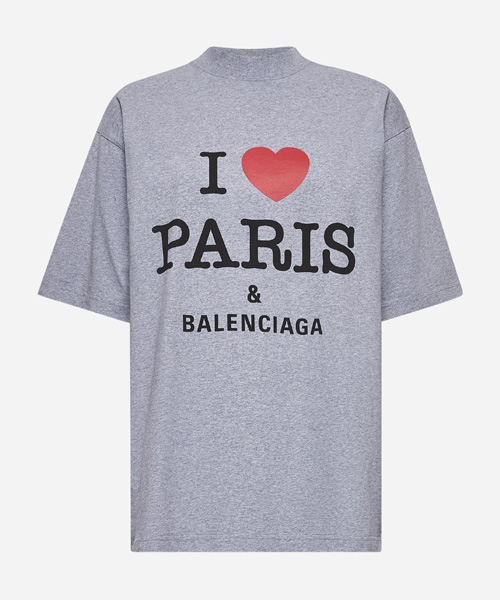 T-32052<br><b>BALENCIAGA</b><br>I LOVE PARIS 프린트 코튼 티셔츠</b><br>[매장가-70만원대]