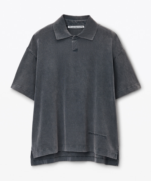 T-32065<br><b>ALEXANDER WANG</b><br>엠보스드 로고 코튼 폴로셔츠</b><br>[매장가-30만원대]