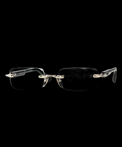 A-45064<br><b>CHROME HEARTS</b><br>딥 1 샤이니 실버 블랙 플라스틱</b><br>[매장가-200만원대]
