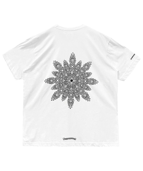 T-32098<br><b>CHROME HEARTS</b><br>스노우 플레이크 로고 숏 슬리브 티셔츠</b><br>[매장가-90만원대]