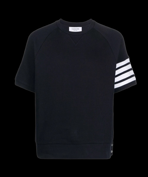 T-32108<br><b>THOM BROWNE</b><br>컴팩트 와플 사선 숏 슬리브 티셔츠</b><br>[매장가-120만원대]