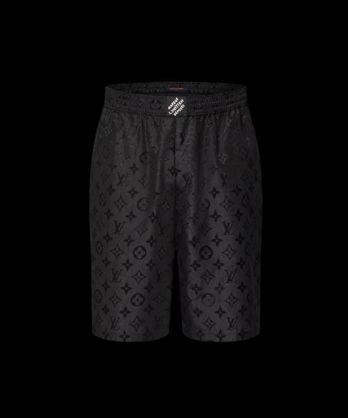 P-16632<br><b>LOUIS VUITTON</b><br>모노그램 무아레 자카드 실크 쇼츠</b><br>[매장가-230만원대]