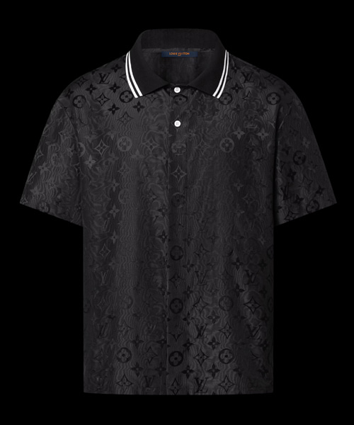 S-5863<br><b>LOUIS VUITTON</b><br>모노그램 무아레 자카드 숏 슬리브 실크 셔츠</b><br>[매장가-270만원대]