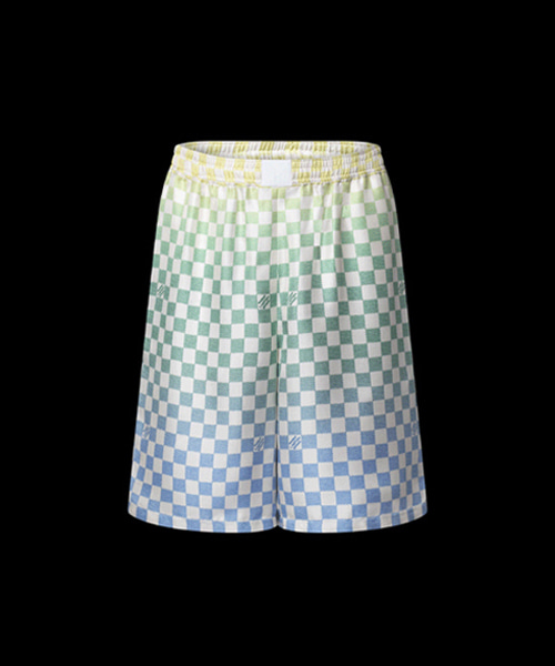 P-16634<br><b>LOUIS VUITTON</b><br>다미에 그라디언트 프린트 실크 쇼츠</b><br>[매장가-230만원대]