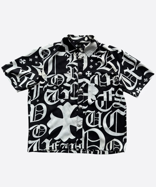 S-5857<br><b>CHROME HEARTS</b><br>올오버 실크 버튼업 셔츠</b><br>[매장가-600만원대]