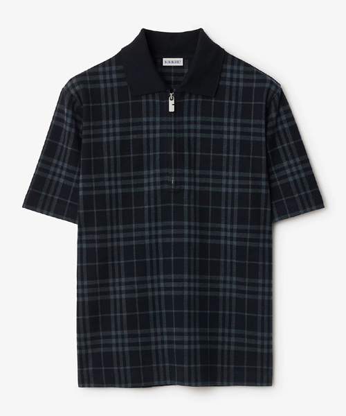 T-32131<br><b>BURBERRY</b><br>체크 스트레치 코튼 블렌드 폴로셔츠</b><br>[매장가-110만원대]