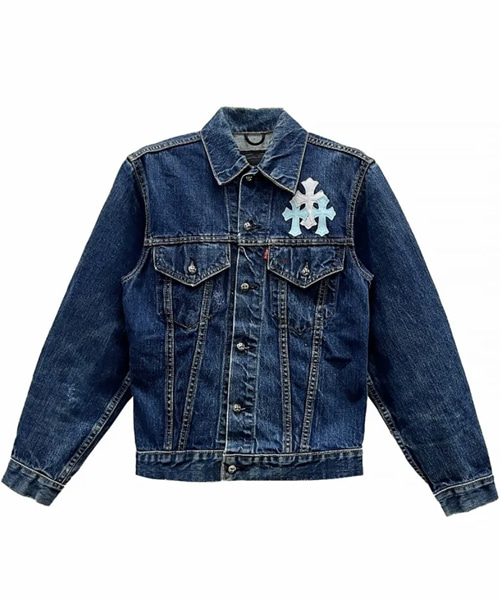 JK-25035<br><b>CHROME HEARTS</b><br>세메터리 크로스 패치 925 실버 데님 자켓</b><br>[매장가-1900만원대]