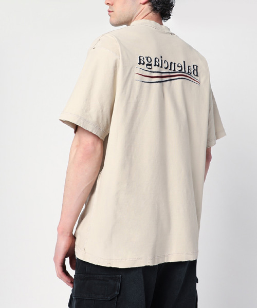 T-32170<br><b>BALENCIAGA</b><br>폴리티컬 캠페인 인사이드-아웃 코튼 티셔츠</b><br>[매장가-110만원대]