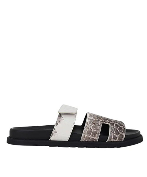A-45333<br><b>HERMES</b><br>시프레 악어 가죽 샌들</b><br>[매장가-1300만원대]