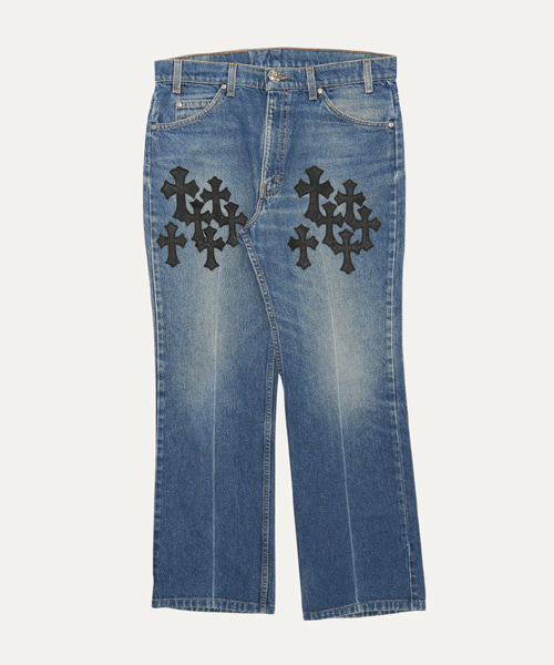 P-16668<br><b>CHROME HEARTS</b><br>리바이스 517 크로스 패치 데님 팬츠</b><br>[매장가-1400만원대]