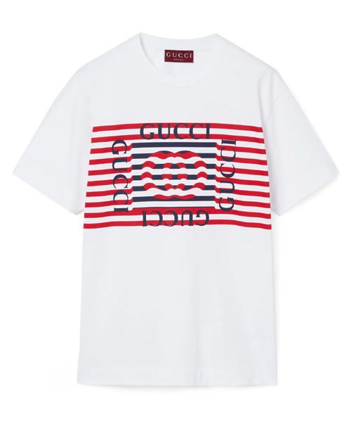 T-32263<br><b>GUCCI</b><br>로고 프린트 코튼 저지 티셔츠</b><br>[매장가-90만원대]
