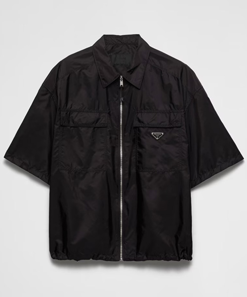 S-5911<br><b>PRADA</b><br>리나일론 숏 슬리브 집업 셔츠</b><br>[매장가-240만원대]