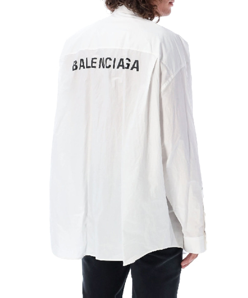 S-5902<br><b>BALENCIAGA</b><br>백 로고 프린트 포플린 오버사이즈 셔츠</b><br>[매장가-170만원대]