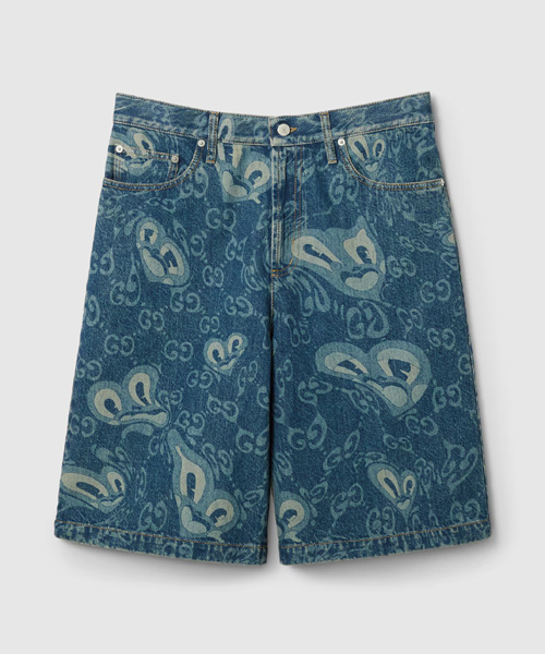 P-16716<br><b>GUCCI</b><br>GG 리퀴드 하츠 데님 쇼츠</b><br>[매장가-140만원대]