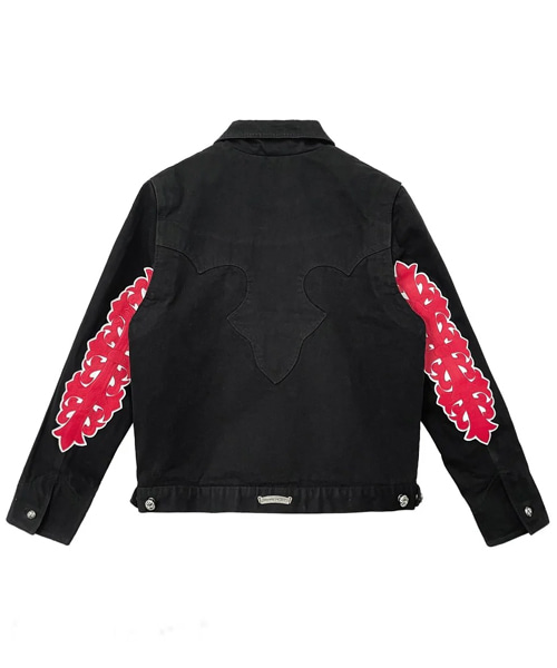 JK-25055<br><b>CHROME HEARTS</b><br>크로스 가죽 패치 데님 자켓</b><br>[매장가-1500만원대]