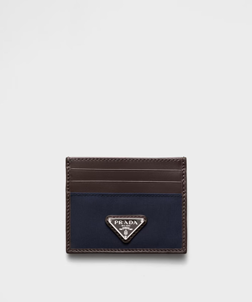 A-45640<br><b>PRADA</b><br>리나일론 및 가죽 카드 지갑</b><br>[매장가-50만원대]