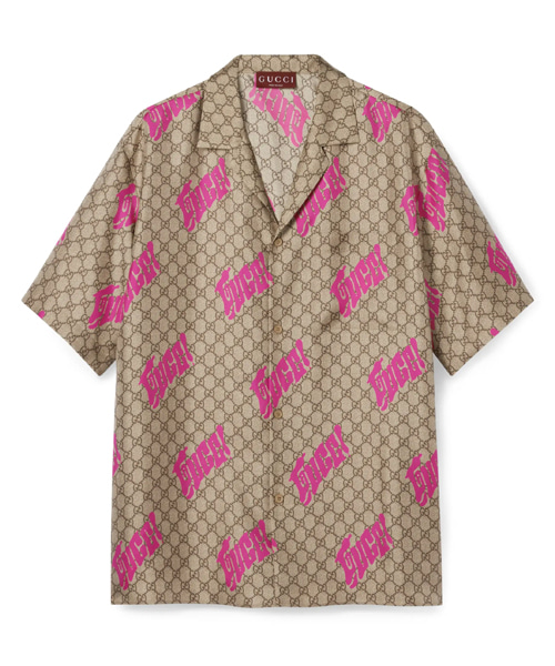 S-5920<br><b>GUCCI</b><br>프린트 실크 트윌 볼링 셔츠</b><br>[매장가-240만원대]
