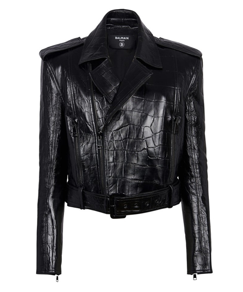 JK-25063<br><b>BALMAIN</b><br>악어가죽 바이커 재킷</b><br>[매장가-600만원대]