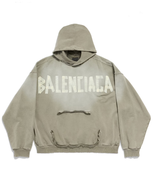 T-32308<br><b>BALENCIAGA</b><br>테이프 타입 립 포켓 후디</b><br>[매장가-190만원대]