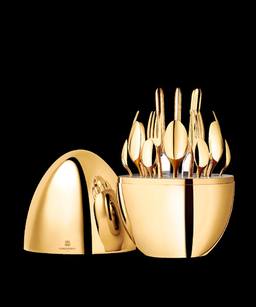 A-45814<br><b>CHRISTOFLE</b><br>24-PIECE 금도금 식기 세트</b><br>[매장가-400만원대]