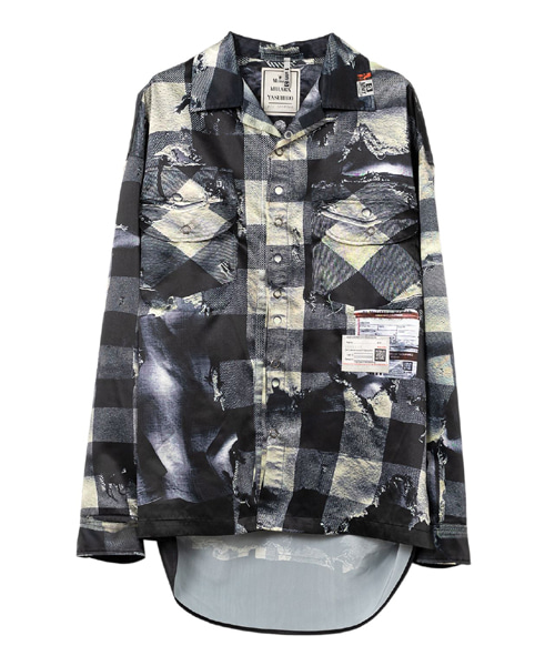 S-5942<br><b>MAISON MARGIELA</b><br>그래픽 프린트 올오버 셔츠</b><br>[매장가-200만원대]