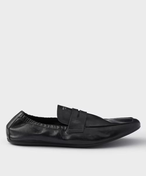 A-45834<br><b>PRADA</b><br>셔플 앤티크 가죽 로퍼</b><br>[매장가-160만원대]