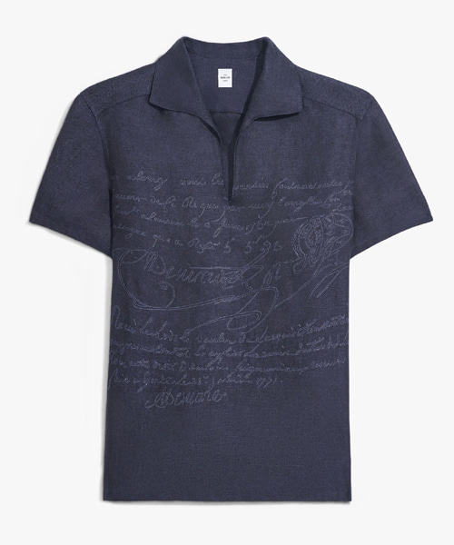 T-32358<br><b>BERLUTI</b><br>린넨 스크리토 반팔 바뢰즈</b><br>[매장가-180만원대]