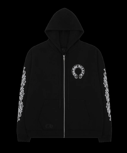 JK-25089<br><b>CHROME HEARTS</b><br>홀스슈 플로랄 플리스 집업 후드</b><br>[매장가-110만원대]