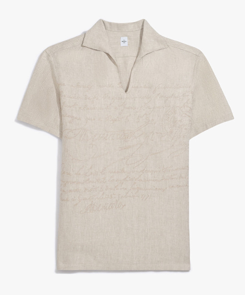 T-32359<br><b>BERLUTI</b><br>린넨 스크리토 반팔 바뢰즈</b><br>[매장가-180만원대]