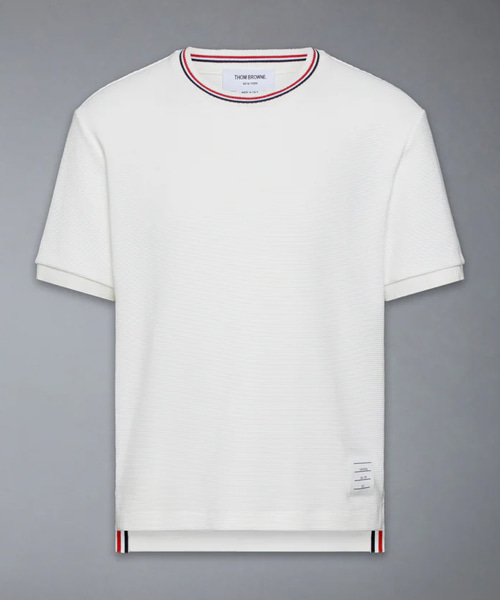 T-32361<br><b>THOM BROWNE</b><br>코튼 와플 리브 커프 티셔츠</b><br>[매장가-100만원대]