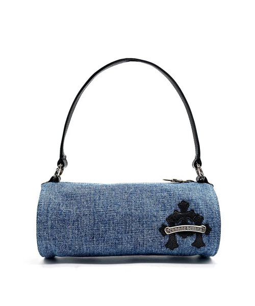 A-45924<br><b>CHROME HEARTS</b><br>크로스 패치 데님 미니 핸드백</b><br>[매장가-1000만원대]
