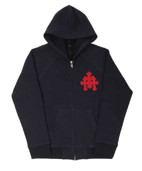JK-25092<br><b>CHROME HEARTS</b><br>크로스 패치 집업 후드</b><br>[매장가-260만원대]