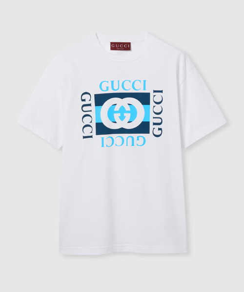 T-32379<br><b>GUCCI</b><br>멀티로고 프린트 코튼 저지 티셔츠</b><br>[매장가-80만원대]