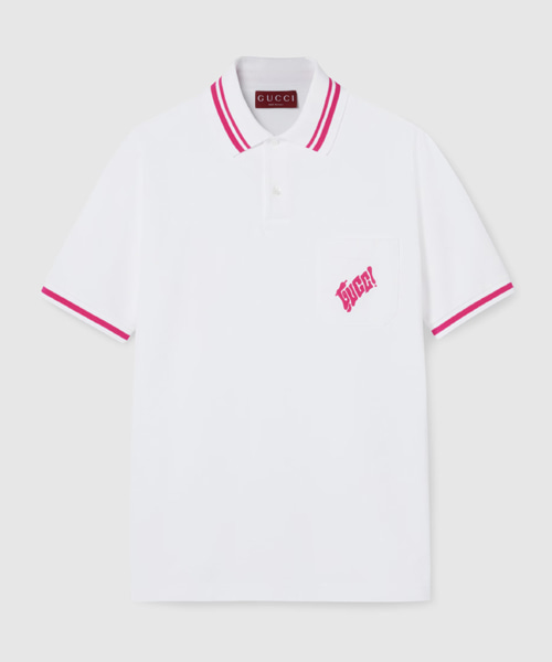 T-32374<br><b>GUCCI</b><br>엠브로이더리 코튼 폴로 셔츠</b><br>[매장가-110만원대]