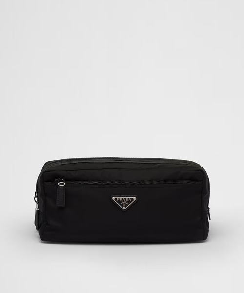 A-46010<br><b>PRADA</b><br>리나일론 & 사피아노 가죽 여행용 파우치</b><br>[매장가-130만원대]